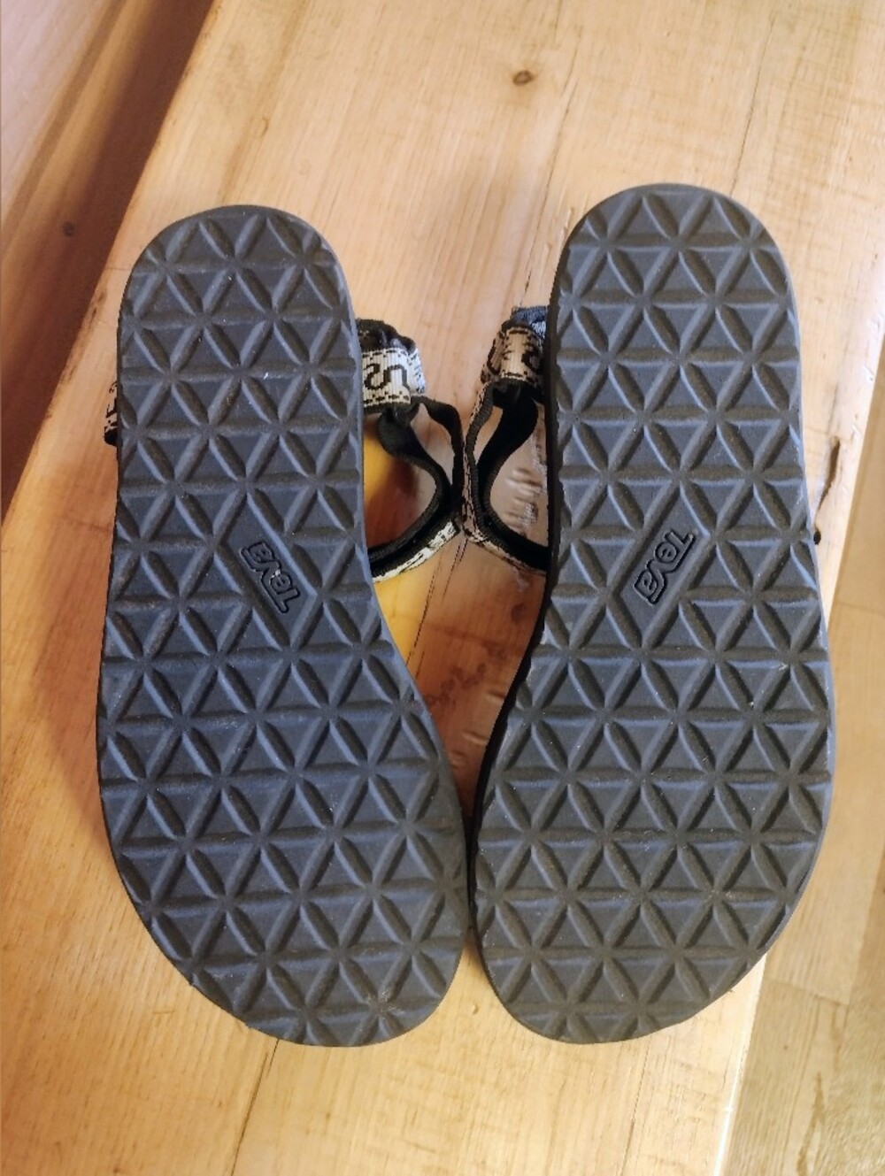 Teva Sandals Black White Snake Boho Velcro 9 - Picture 5 of 6